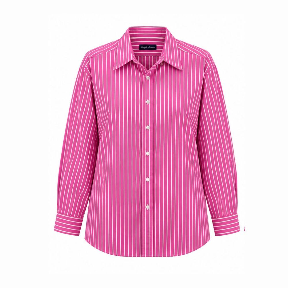Ralph Lauren Purple Label Mens Button Down Shirt Pink Striped Long Sleeve 2XL
